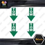 Tow Arrow Pointing down JDM Towing Pack of 4 MINI SIZE Decals Stickers Vinyl - Image 14