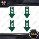 Tow Arrow Pointing down JDM Towing Pack of 4 MINI SIZE Decals Stickers Vinyl - Image 15