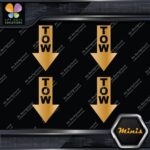 Tow Arrow Pointing down JDM Towing Pack of 4 MINI SIZE Decals Stickers Vinyl - Image 16