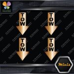 Tow Arrow Pointing down JDM Towing Pack of 4 MINI SIZE Decals Stickers Vinyl - Image 18