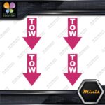 Tow Arrow Pointing down JDM Towing Pack of 4 MINI SIZE Decals Stickers Vinyl - Image 19