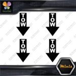 Tow Arrow Pointing down JDM Towing Pack of 4 MINI SIZE Decals Stickers Vinyl - Image 3