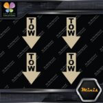 Tow Arrow Pointing down JDM Towing Pack of 4 MINI SIZE Decals Stickers Vinyl - Image 22
