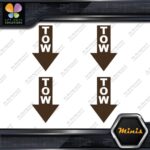 Tow Arrow Pointing down JDM Towing Pack of 4 MINI SIZE Decals Stickers Vinyl - Image 23