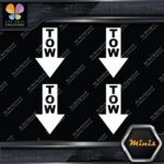 Tow Arrow Pointing down JDM Towing Pack of 4 MINI SIZE Decals Stickers Vinyl - Image 4