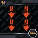 Tow Arrow Pointing down JDM Towing Pack of 4 MINI SIZE Decals Stickers Vinyl - Image 8