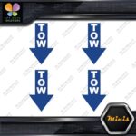 Tow Arrow Pointing down JDM Towing Pack of 4 MINI SIZE Decals Stickers Vinyl - Image 10