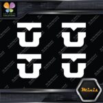 Compatible Union Bindings Snowboards U Pack of 4 MINI SIZE Decals Stickers Vinyl - Image 4