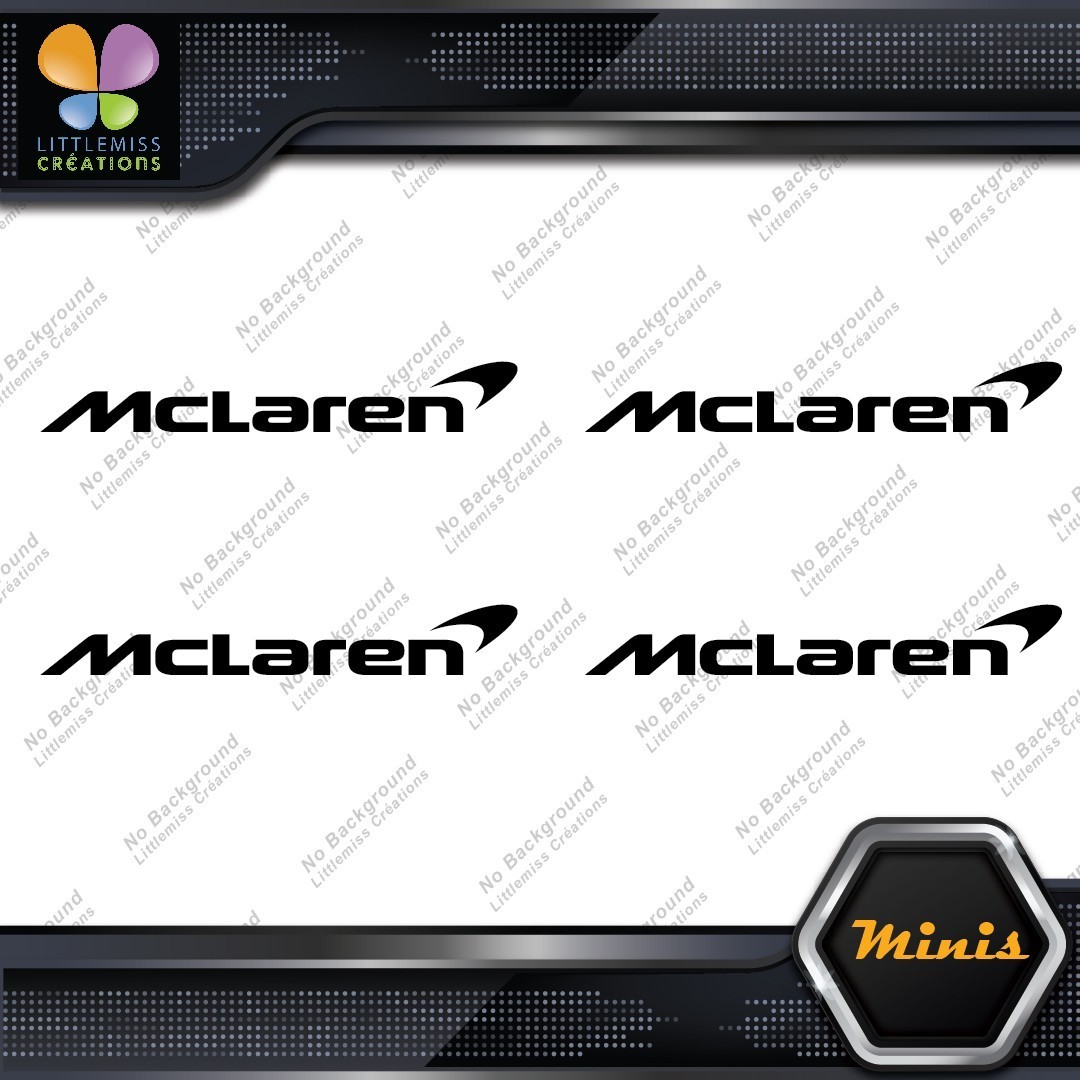 Compatible McLaren Sports Car Name Pack Of 4 MINI SIZE Decals Stickers Vinyl 277298078927 Compatible McLaren Sports Car Name Pack of 4 MINI SIZE Decals Stickers Vinyl - Image 1