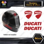 Compatible Ducati Name & Badge Helmet Pk 4 MINI SIZE Decals Stickers Vinyl