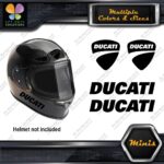 Compatible Ducati Name & Badge Helmet Pk 4 MINI SIZE Decals Stickers Vinyl - Image 3