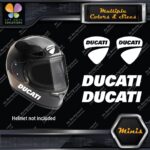 Compatible Ducati Name & Badge Helmet Pk 4 MINI SIZE Decals Stickers Vinyl - Image 4