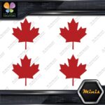 Canadian Maple Leaf Only Canada Emblem Pack of 4 MINI SIZE Decals Stickers Vinyl
