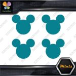 Compatible Mickey Mouse Face Emblem Pack of 4 MINI SIZE Decals Stickers Vinyl - Image 12