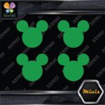 Compatible Mickey Mouse Face Emblem Pack of 4 MINI SIZE Decals Stickers Vinyl - Image 13