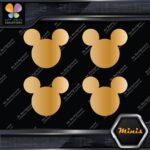 Compatible Mickey Mouse Face Emblem Pack of 4 MINI SIZE Decals Stickers Vinyl - Image 16