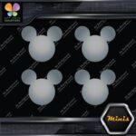 Compatible Mickey Mouse Face Emblem Pack of 4 MINI SIZE Decals Stickers Vinyl - Image 17