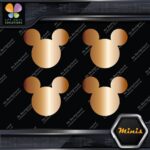 Compatible Mickey Mouse Face Emblem Pack of 4 MINI SIZE Decals Stickers Vinyl - Image 18