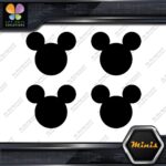 Compatible Mickey Mouse Face Emblem Pack of 4 MINI SIZE Decals Stickers Vinyl - Image 3