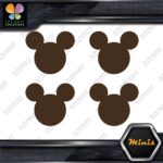 Compatible Mickey Mouse Face Emblem Pack of 4 MINI SIZE Decals Stickers Vinyl - Image 23