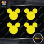 Compatible Mickey Mouse Face Emblem Pack of 4 MINI SIZE Decals Stickers Vinyl - Image 4