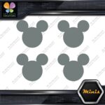 Compatible Mickey Mouse Face Emblem Pack of 4 MINI SIZE Decals Stickers Vinyl - Image 5