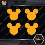 Compatible Mickey Mouse Face Emblem Pack of 4 MINI SIZE Decals Stickers Vinyl - Image 6