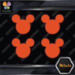 Compatible Mickey Mouse Face Emblem Pack of 4 MINI SIZE Decals Stickers Vinyl - Image 7