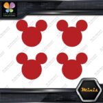Compatible Mickey Mouse Face Emblem Pack of 4 MINI SIZE Decals Stickers Vinyl - Image 8