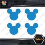 Compatible Mickey Mouse Face Emblem Pack of 4 MINI SIZE Decals Stickers Vinyl - Image 9
