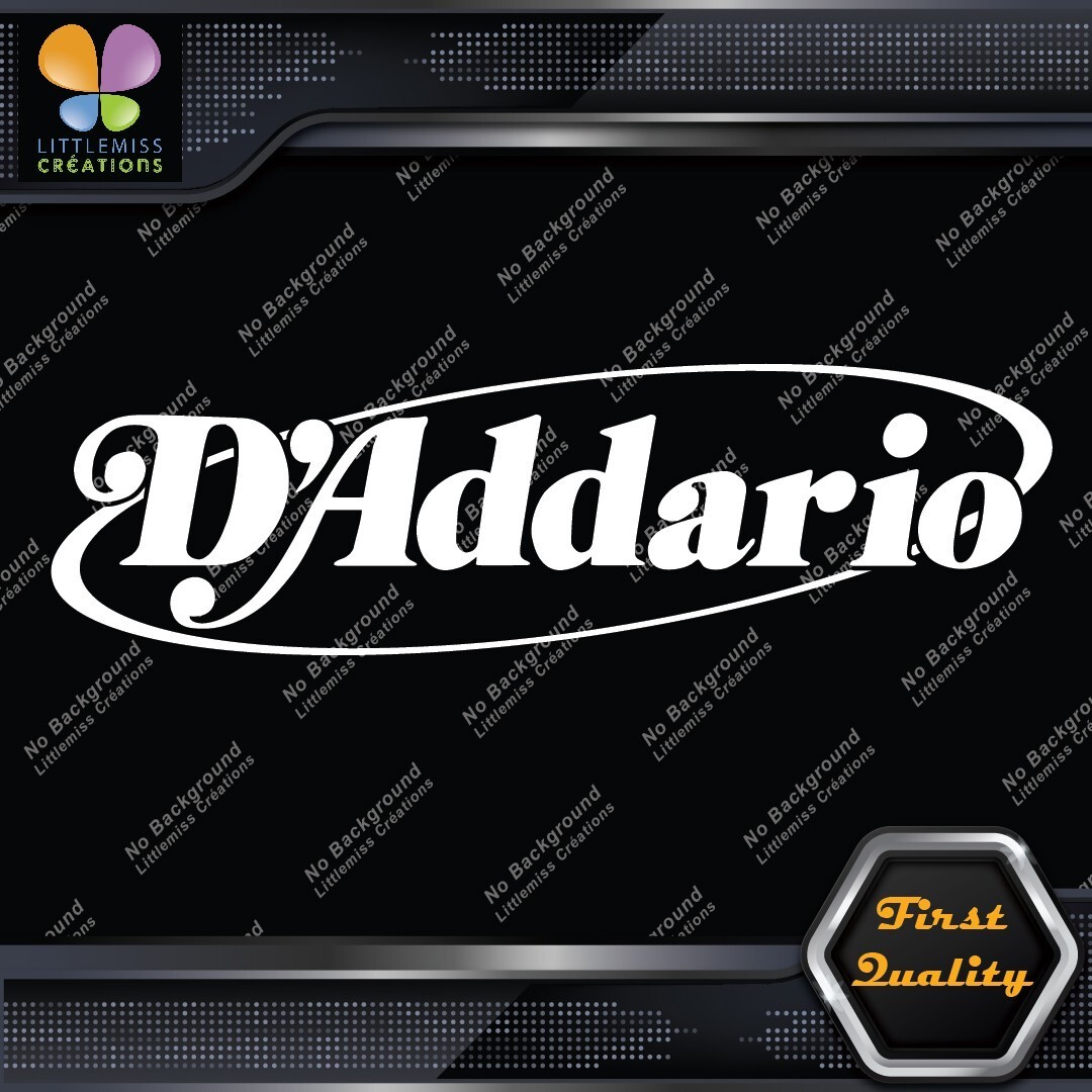 Compatible Daddario Guitars Vintage Oval Logo Music Vinyl Decals Stickers 276822227677 Compatible D'addario Guitars Vintage Oval Logo Music Vinyl Decals Stickers - Image 1