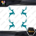 Deer Jumping Male Buck Left & Right Pack of 4 MINI SIZE Decals Stickers Vinyl - Image 13
