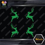 Deer Jumping Male Buck Left & Right Pack of 4 MINI SIZE Decals Stickers Vinyl - Image 14