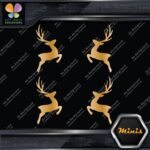 Deer Jumping Male Buck Left & Right Pack of 4 MINI SIZE Decals Stickers Vinyl - Image 17