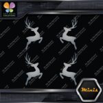 Deer Jumping Male Buck Left & Right Pack of 4 MINI SIZE Decals Stickers Vinyl - Image 18