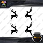 Deer Jumping Male Buck Left & Right Pack of 4 MINI SIZE Decals Stickers Vinyl - Image 3