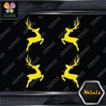 Deer Jumping Male Buck Left & Right Pack of 4 MINI SIZE Decals Stickers Vinyl - Image 5