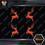 Deer Jumping Male Buck Left & Right Pack of 4 MINI SIZE Decals Stickers Vinyl - Image 7