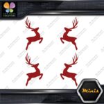 Deer Jumping Male Buck Left & Right Pack of 4 MINI SIZE Decals Stickers Vinyl - Image 9