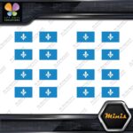 Quebec Flag Canadian Drapeau Québec Pack of 4 MINI SIZE Decals Stickers Vinyl - Image 11