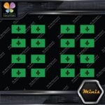 Quebec Flag Canadian Drapeau Québec Pack of 4 MINI SIZE Decals Stickers Vinyl - Image 14