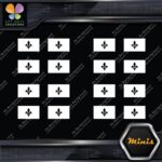 Quebec Flag Canadian Drapeau Québec Pack of 4 MINI SIZE Decals Stickers Vinyl - Image 4