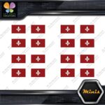 Quebec Flag Canadian Drapeau Québec Pack of 4 MINI SIZE Decals Stickers Vinyl - Image 10