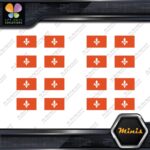 Quebec Flag Canadian Drapeau Québec Pack of 4 MINI SIZE Decals Stickers Vinyl - Image 26