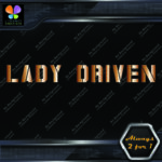 Lady Driven Military Girls Banner Message Girl Power JDM Vinyl Decals Stickers - Image 22