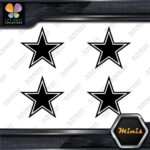 Compatible Dallas Cowboys Star Footbal Pack of 4 MINI SIZE Decals Stickers Vinyl - Image 3