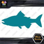 Salmon Fish Silhouette Fishing Sideways Animals Sports Decals Stickers Vinyl - Image 13
