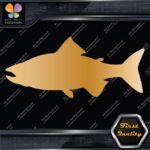 Salmon Fish Silhouette Fishing Sideways Animals Sports Decals Stickers Vinyl - Image 17