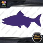 Salmon Fish Silhouette Fishing Sideways Animals Sports Decals Stickers Vinyl - Image 22
