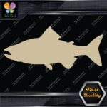 Salmon Fish Silhouette Fishing Sideways Animals Sports Decals Stickers Vinyl - Image 23